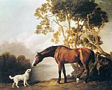 Bay Horse and White Dog by George Stubbs